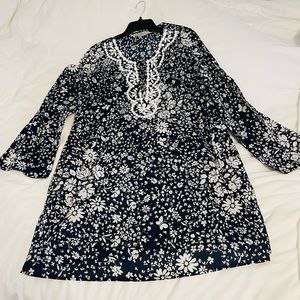 Boho beaded tunic dress with pockets!